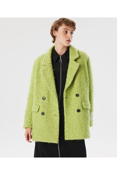 Twist Lime Woven Coat