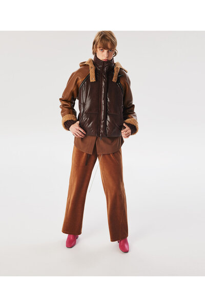 Twist Brown Woven Coat