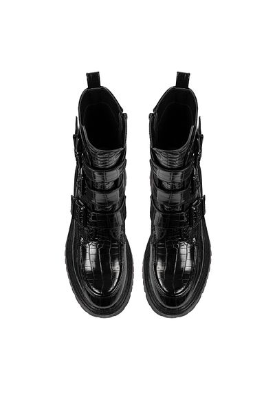 Twist Patterned Alligator Leather Boots