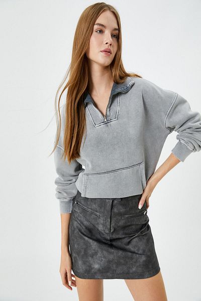 Koton Women's Gray Sweatshirt