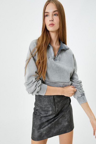 Koton Women's Gray Sweatshirt