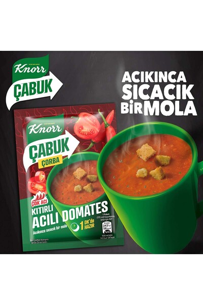 Knorr Acılı Domates Çabuk Çorba 22 gr X 12 Adet