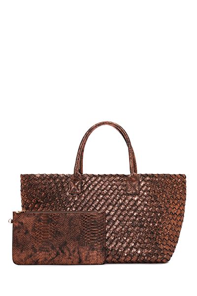 Derimod Bronze Knitted Women's Shoulder Bag - 24sbd262129