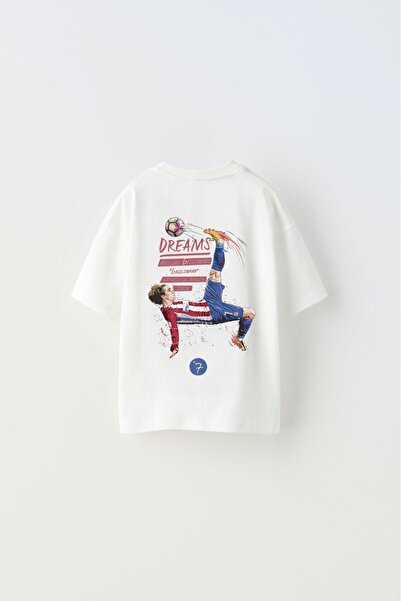 The Champ Clothing Earned Not Gıven Yazılı Futbol Tasarım Baskılı Beyaz Çocuk...