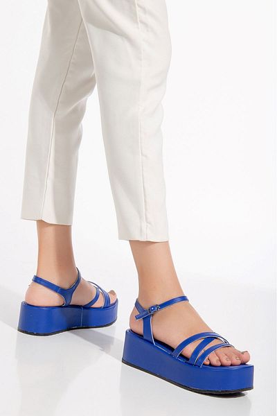 MaskButik Σανδάλια Saks Blue Tello Wedge Heel