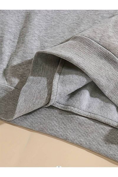 AMMA Φούτερ με κουκούλα Unisex Oversize 3 κλωστών - Χειμερινό φούτερ με στάμπα Cherry