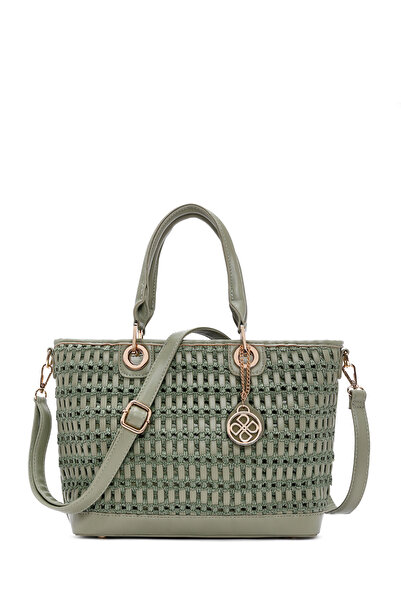Derimod Green Long Strap Women's Knitted Shoulder Bag - 24SBD263429