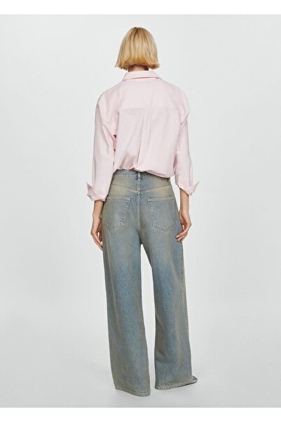 MANGO Woman Düşük belli wideleg loose jean