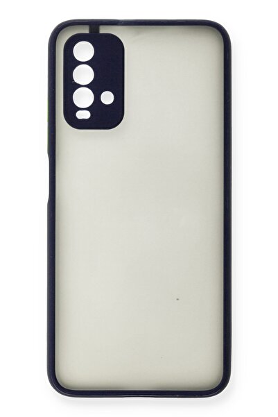 Hatreds Xiaomi Redmi 9T Uyumlu Arkası Buzlu Renkli Tasarımlı Kılıf - Lacivert