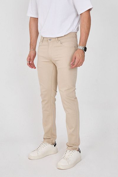 ENZİM JEANS Ανδρικό βαμβακερό ελαστικό παντελόνι κανονικής εφαρμογής με 5 τσέπες
