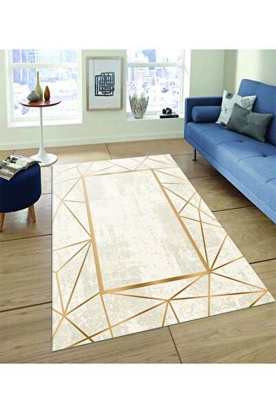 DEKOMOD Dekoratif Dijital Baskılı Kaymaz Taban Yıkanabilir Tüylenmez Kadife K...