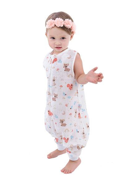 Enhitbaby Children Baby Summer Spring Sleeping Bag Oeko-tex Certified Muslin 0.5 Tog