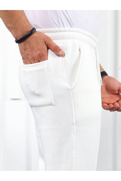 comstar Ανδρικό λευκό αθλητικό παντελόνι Jogger με ελαστική μέση
