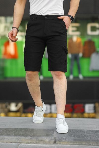 comstar Pánská Cargo Boční kapsa Gabardine Flexibilní Slim Fit Capri