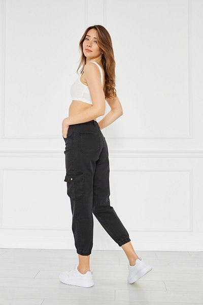 comstar Women's Cargo Pocket High Waist Narrow Leg Kfume Pants