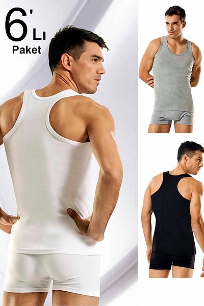 Namaldı Ανδρικό γκρι 6 πακέτο Rib Sports Athlete Elf568n133ccm6