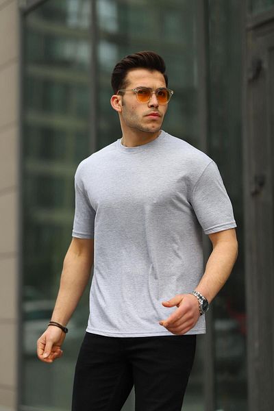 comstar Ανδρικό Oversize Basic Crew Neck Loose γκρι μπλουζάκι