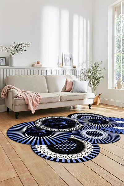 EY HOME 3D Colorful Stylish Looking Washable Non-Slip Base Laser Cut Kitchen Living Room Carpet