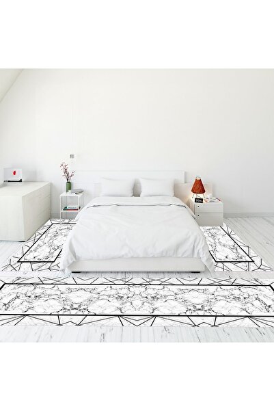 EY HOME Digital Printed Non-Slip Base Washable Marble Pattern Runner Kitchen ...