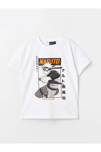 LC Waikiki Chlapecký pyžamový set pro děti LCW s potiskem Naruto – šortky s výstřihem