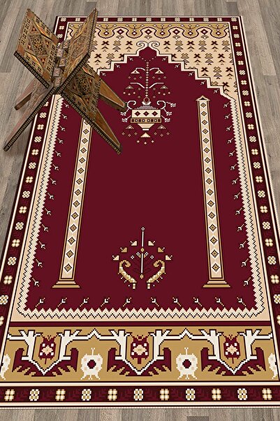 EY HOME Covoraș de rugăciune digital cu imprimeu lavabil cu motiv clasic 70x130