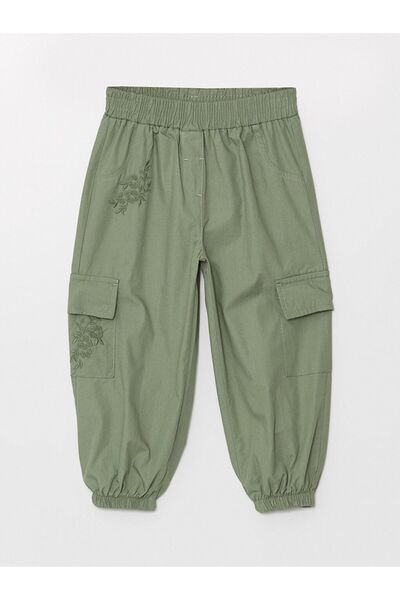 LC Waikiki Elastic Waist Cargo Pants for Baby Girl