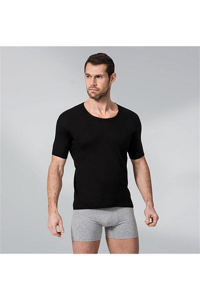 Namaldı Εσωρούχο 10 τεμαχίων Μαύρο Χρώμα Rib Crew Neck