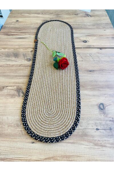 ModaCardin Față de masă decorativă din iută și răchită în stil boem - Runner 35x100 CM, American Service, Față de masă