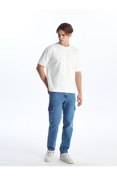 LC Waikiki Ανδρικό τζιν παντελόνι Cargo 700 Straight Fit