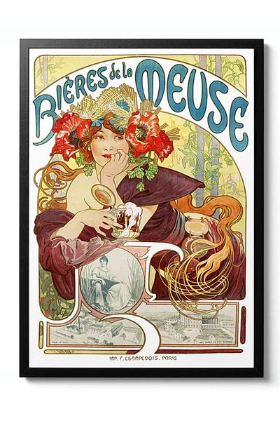 Taranist Χάρτινη αφίσα Alfons Mucha Vintage ρετρό διαφημιστική αφίσα από χαρτί