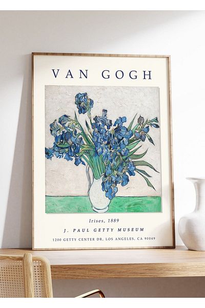 Taranist Poster de hârtie Vincent Van Gogh Expoziție Irises Irises