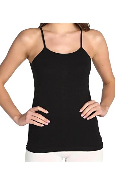 GÜMÜŞ 6 قطع قميص داخلي بحزام حبل مضلع باللون الأسود