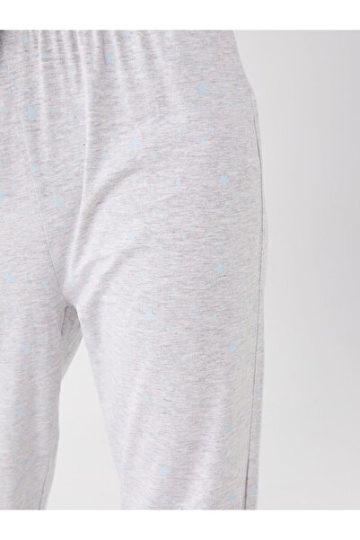 LC Waikiki Σετ γυναικεία πιτζάμα με μακρυμάνικο σχέδιο με λαιμόκοψη