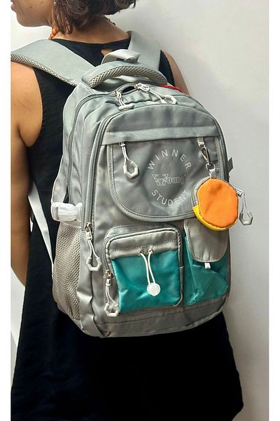 ÇÇS UNISEX GRAY WATERPROOF KANKEN Bag - Multi Pocket, Large Size Backpack 51782