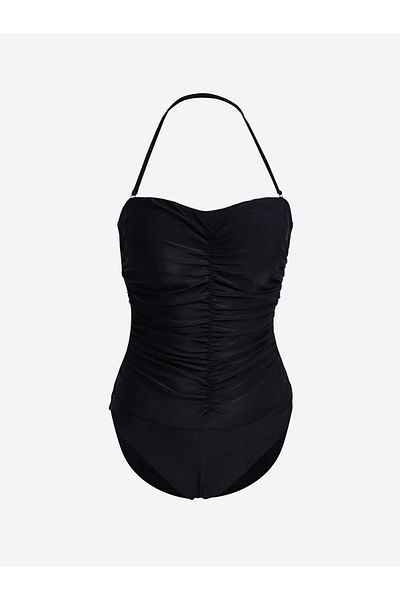 LC Waikiki LCW DREAM UV-Schutz-Badeanzug für Damen, einfarbig, mit abnehmbaren Polstern