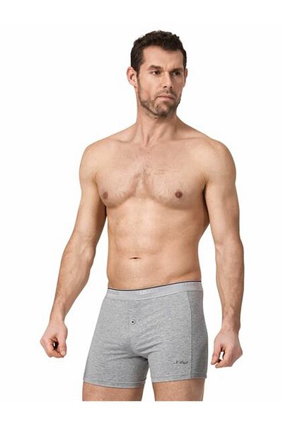 Namaldı 6 τεμάχια μπόξερ Lycra με κουμπιά σε γκρι χρώμα