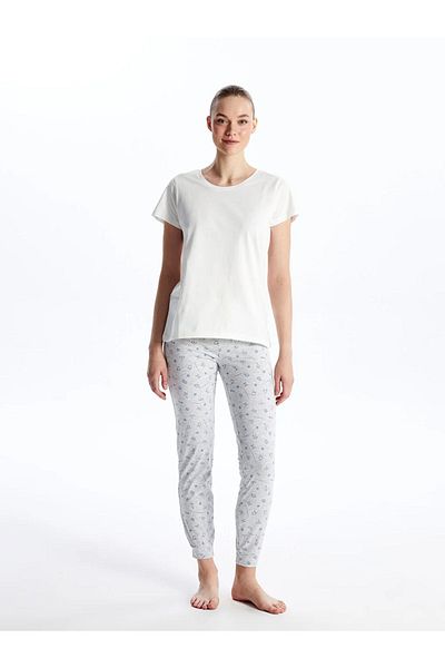 LC Waikiki LCW DREAM Gemusterte Jogginghose für Damen mit elastischem Bund