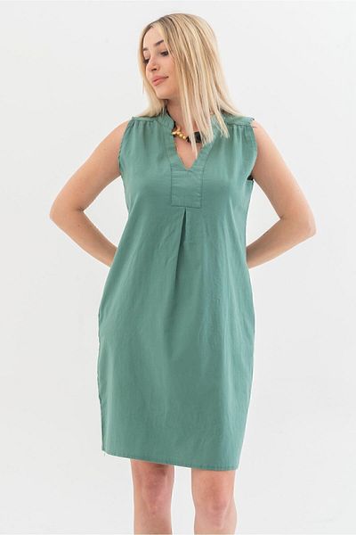 Bold & Young Rochie din Lycra din bumbac spalat cu buzunare