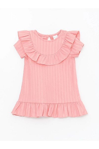 LC Waikiki LCW Baby - Crew Neck Short Sleeve Basic Dress for Baby Girl