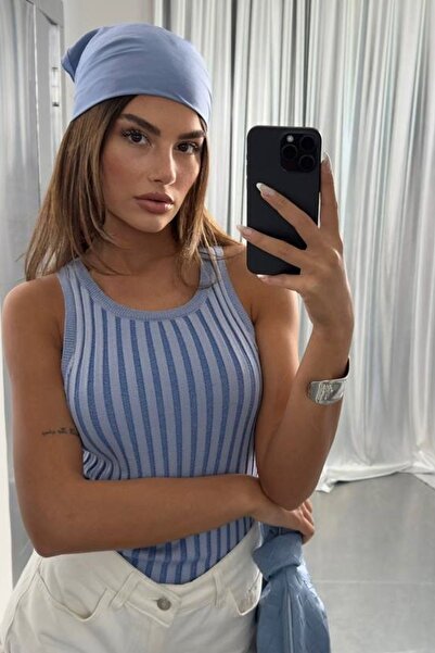 Secret Passion Lingerie Bluză de damă cu guler înotător cu nervuri - fără mâneci 24S15012