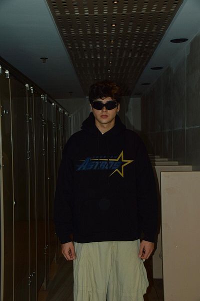 1blood black Sweatshirt Houston Astros Black Oversize Hoodie
