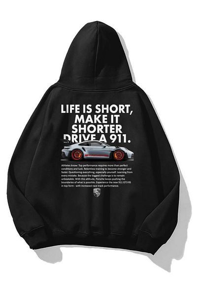 1blood Unisex Life is Short 911 Sweatshirt Black