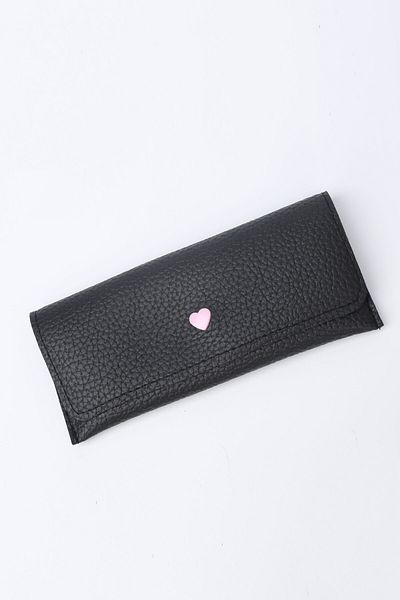 Defnella Black Standard Elastic Snap Glasses Case