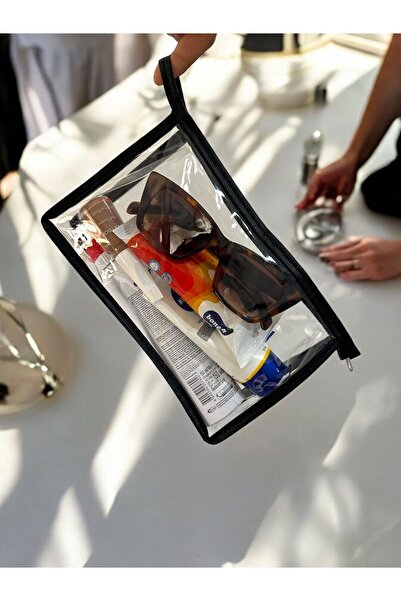 Gempo 22x14 см Прозора косметичка на блискавці - багатофункціональна косметичка та дорожня сумка