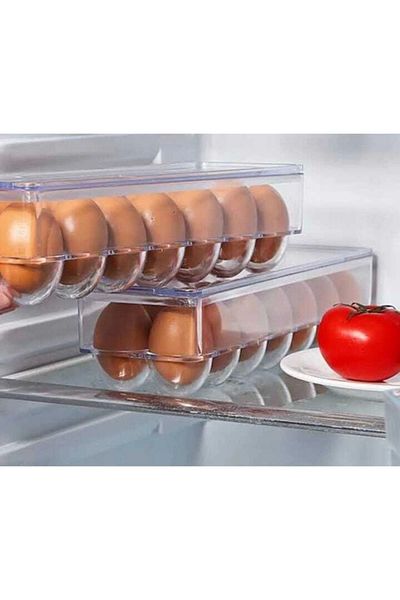 Lonavizyon Lid Refrigerator Egg Cup Organizer