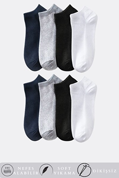 KRAL SOCKS Men's Cotton Socks Set - Extra Comfortable, Soft Mesh Vedeli, 8 Pairs