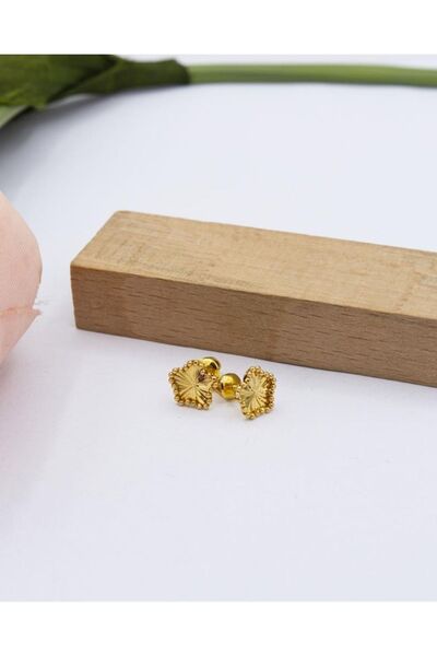 latif kuyumcu 22 Ayar Altın Küpe Yonca Küpe Kadın Küpe Çocuk Küpe Lkkp1052