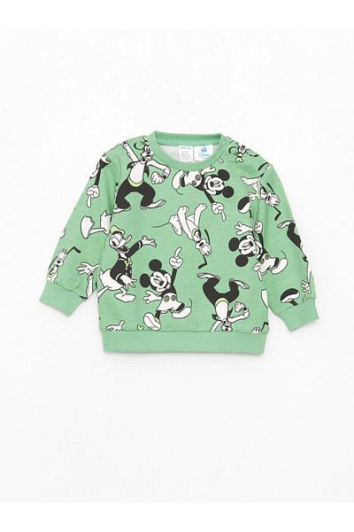 LC Waikiki Crew Neck Mickey Mouse Printed Baby Boy T-Shirt and Sweatpants Set of 2