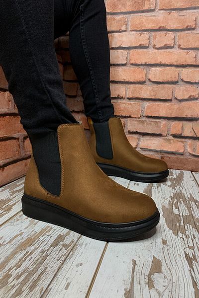 Riccon Ανδρικές Μπότες Suede Tan 0012m04
