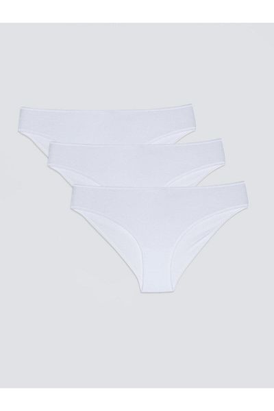 LC Waikiki Pachet de 3 chiloți bikini uni LCW DREAM